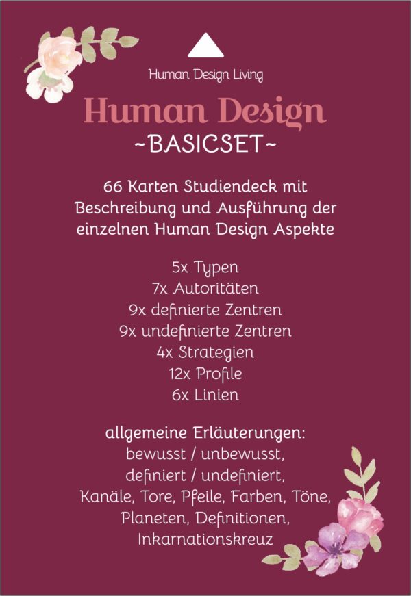 Studiendeck • Human Design BASICS Kartenset - 66 Karten
