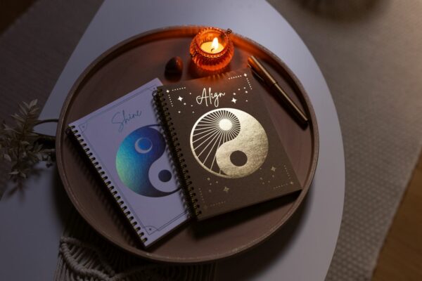 Manifestation Journal 2 in 1 - Tagebuch • Align & Shine | Selbstreflexion | Mondphasen