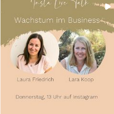 Live talk Lara Koop Laura Friedrich Wachstum im Business